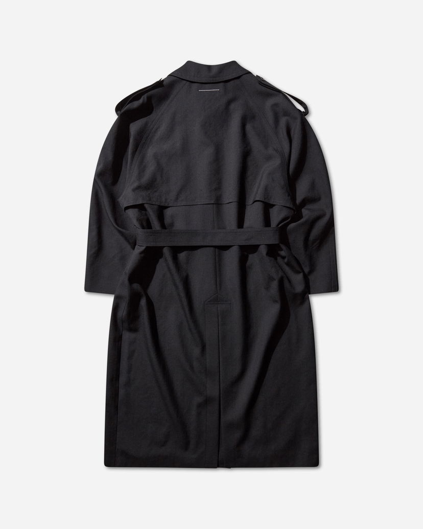 Trenčkot Maison Margiela Wool Trench Coat Crna | SH2AH0013 900