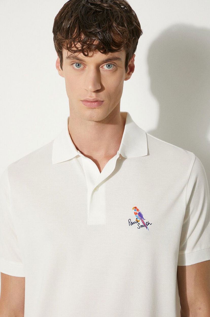 Polo majica Paul Smith Paul Smith Applique Detail Polo Shirt Bijela | M1R.698P.NP4722