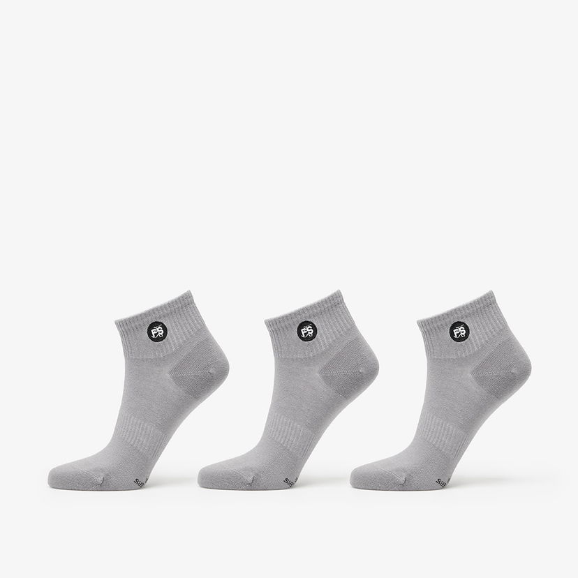 Čarape Footshop Ankle Socks 3-Pack Grey Siva | FTSHP_375