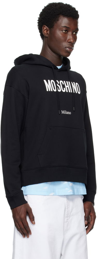 Dukserice Moschino Moschino Printed Organic Cotton Hoodie Crna | 252ZZ170852281555, 1