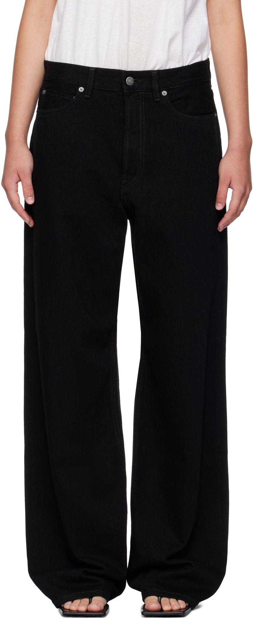 Jeans Acne Studios Acne Studios Loose Fit 1981 Jeans Crna | C00100-