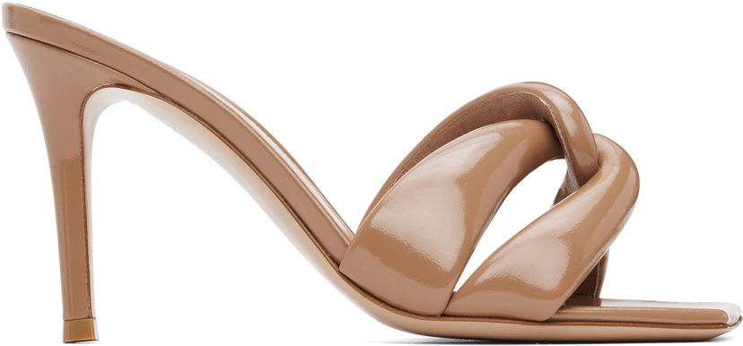 Tenisice i cipele Gianvito Rossi Amour Twisted Strap Heeled Sandals Bež | G10012-85RIC-NUI