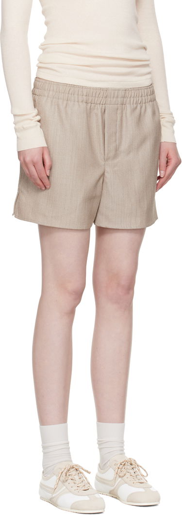 Kratke hlače AMI AMI Paris Wool Elasticated Shorts Bež | USO117.WV0065, 1