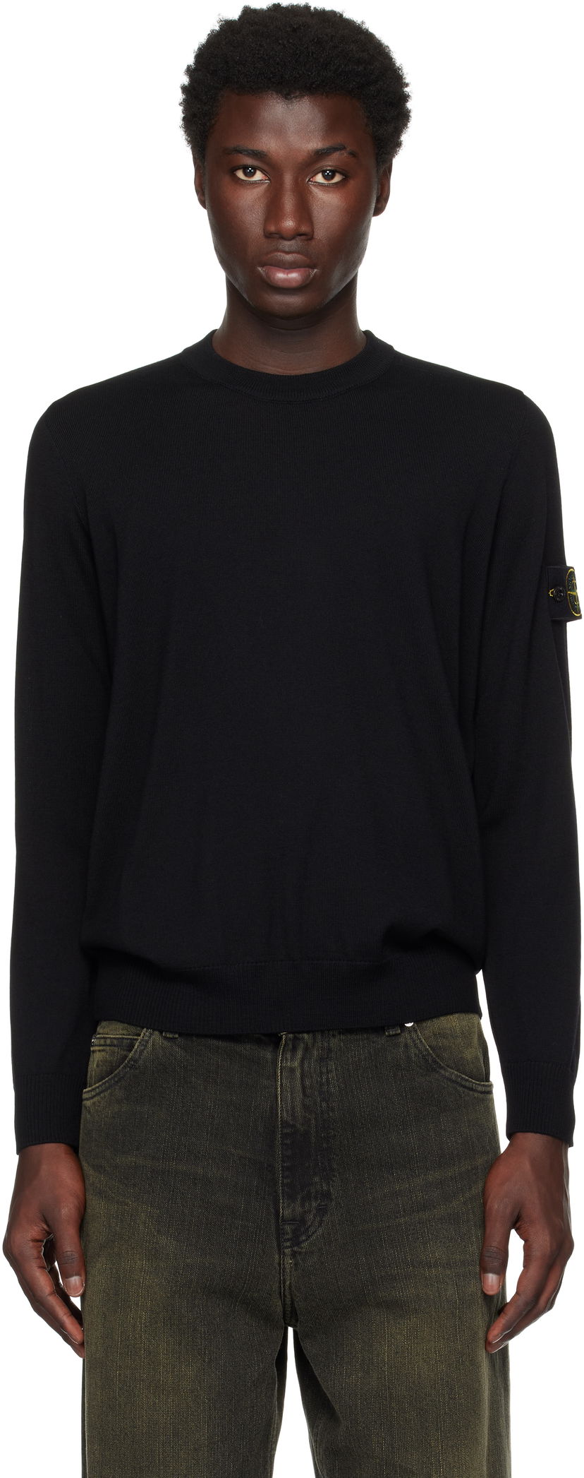 Dukserice Stone Island Stone Island Light RWS Geelong Wool Sweatshirt Crna | K2S15 5100071 S00C4