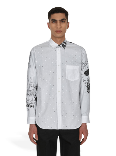Košulja Comme des Garçons Christian Marclay Printed Shirt Bijela | FI-B053 1