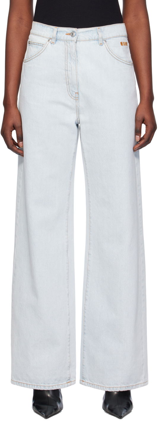Jeans MSGM Faded Jeans Tirkiz | 3641MDP253L 247269