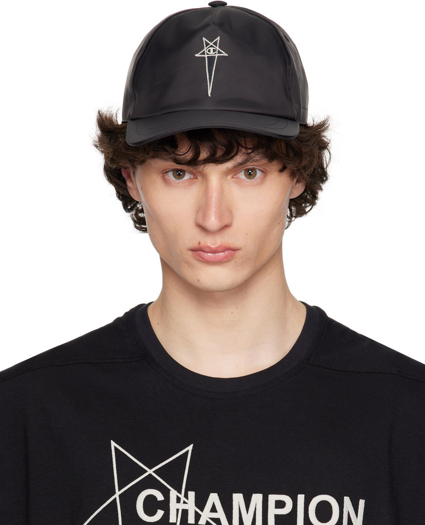 Kapa Rick Owens Rick Owens Champion Edition Baseball Cap Crna | CM01E6201 CHNY NYLON