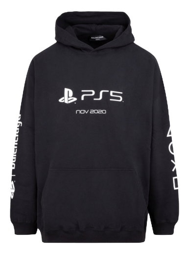 Dukserice Balenciaga Playstation Boxy Hoodie Crna | 651799 TKVF4 1070