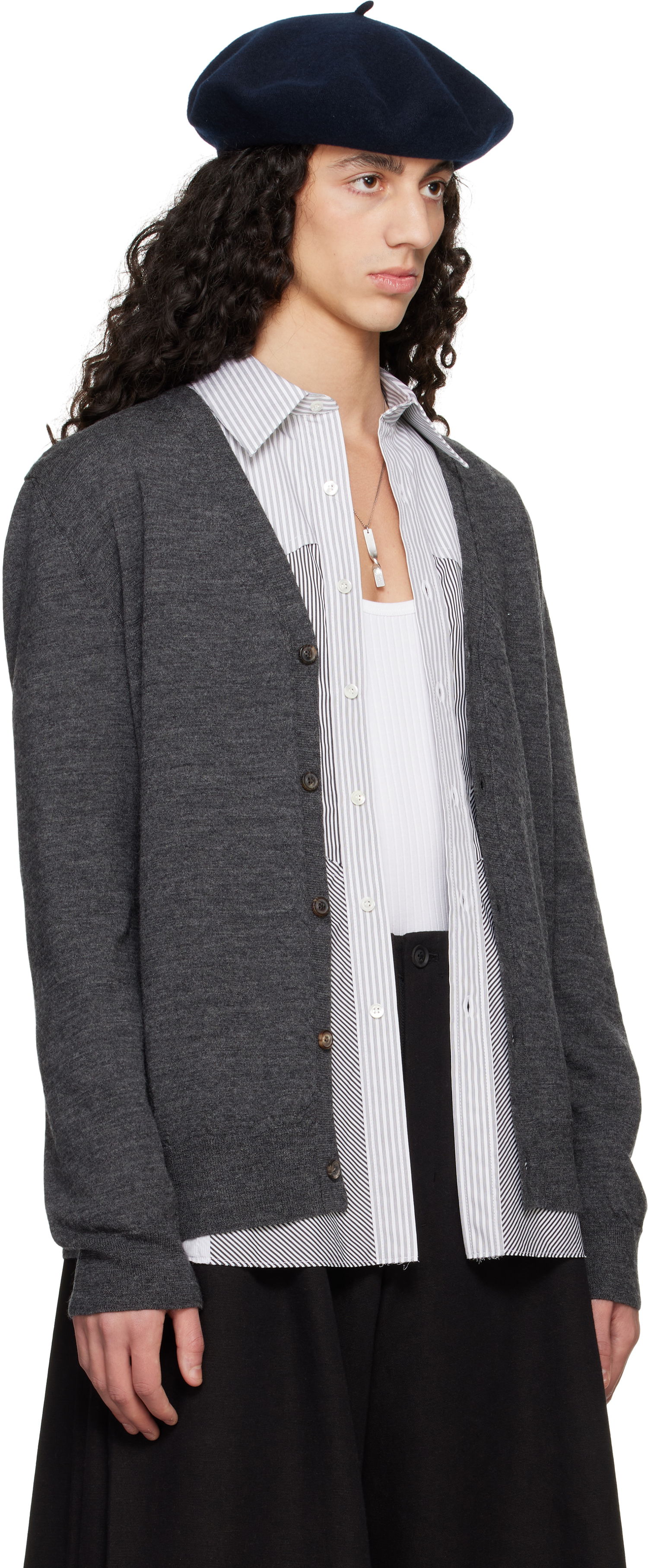 Džemper Maison Margiela Maison Margiela Cardigan Siva | S50HP0027 M13098, 1
