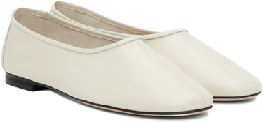 Tenisice i cipele BY FAR Prudence Creased Ballerina Flats Bijela | MWFFC005LL002WH020PL, 3