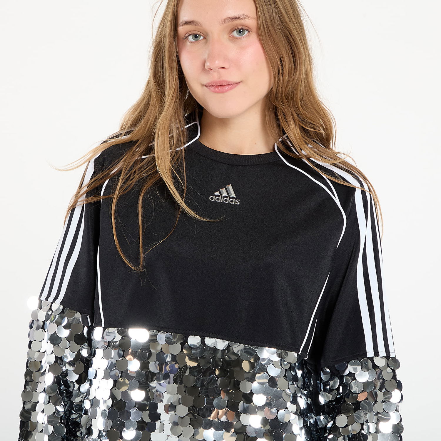 Haljina adidas Originals Adilenium Season 4 Teamgeist Sequins Mini Dress Crna | KE9798, 1