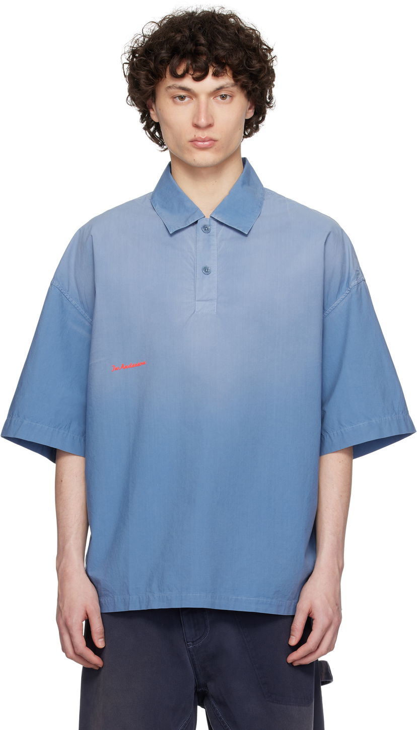 Polo majica JW Anderson JW Anderson Oversized Logo Polo Plava | SH0358-PG1764