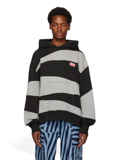 Dukserice KENZO Paris Dazzle Stripe Hoodie Siva | FD65SW0624MB