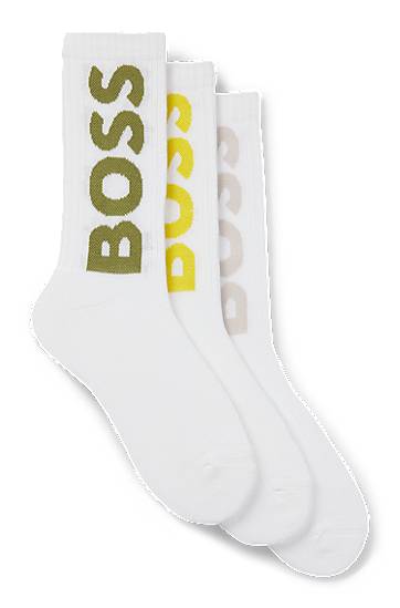 Čarape BOSS Three-Pack of Short Logo Socks Bijela | 50524259