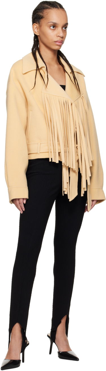Jakna Nanushka Nanushka Ticia Fringed Double Wool Jacket Bež | NW25RSJK10005, 3