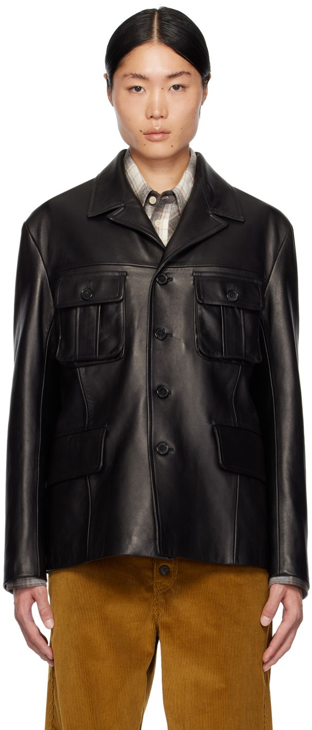 Jakna Paul Smith Paul Smith Commission Edition Leather Jacket Crna | M1R-462Y-L02186-79