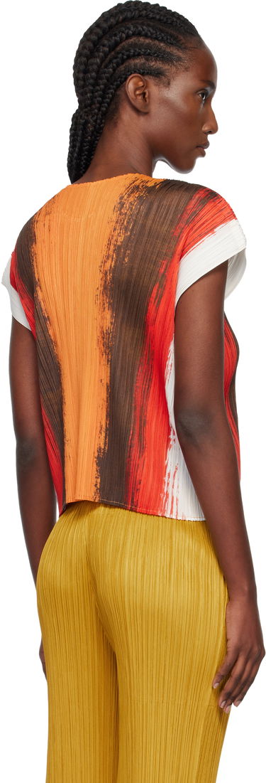 Majica kratkih rukava Pleats Please Issey Miyake PLEATS PLEASE ISSEY MIYAKE Pleated Short Sleeve Brushstroke Top Višebojno | PP58JK672, 2