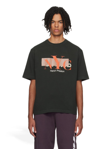 Majica kratkih rukava HERON PRESTON 'NYC' Censored T-Shirt Crna | HMAA032F23JER0061020