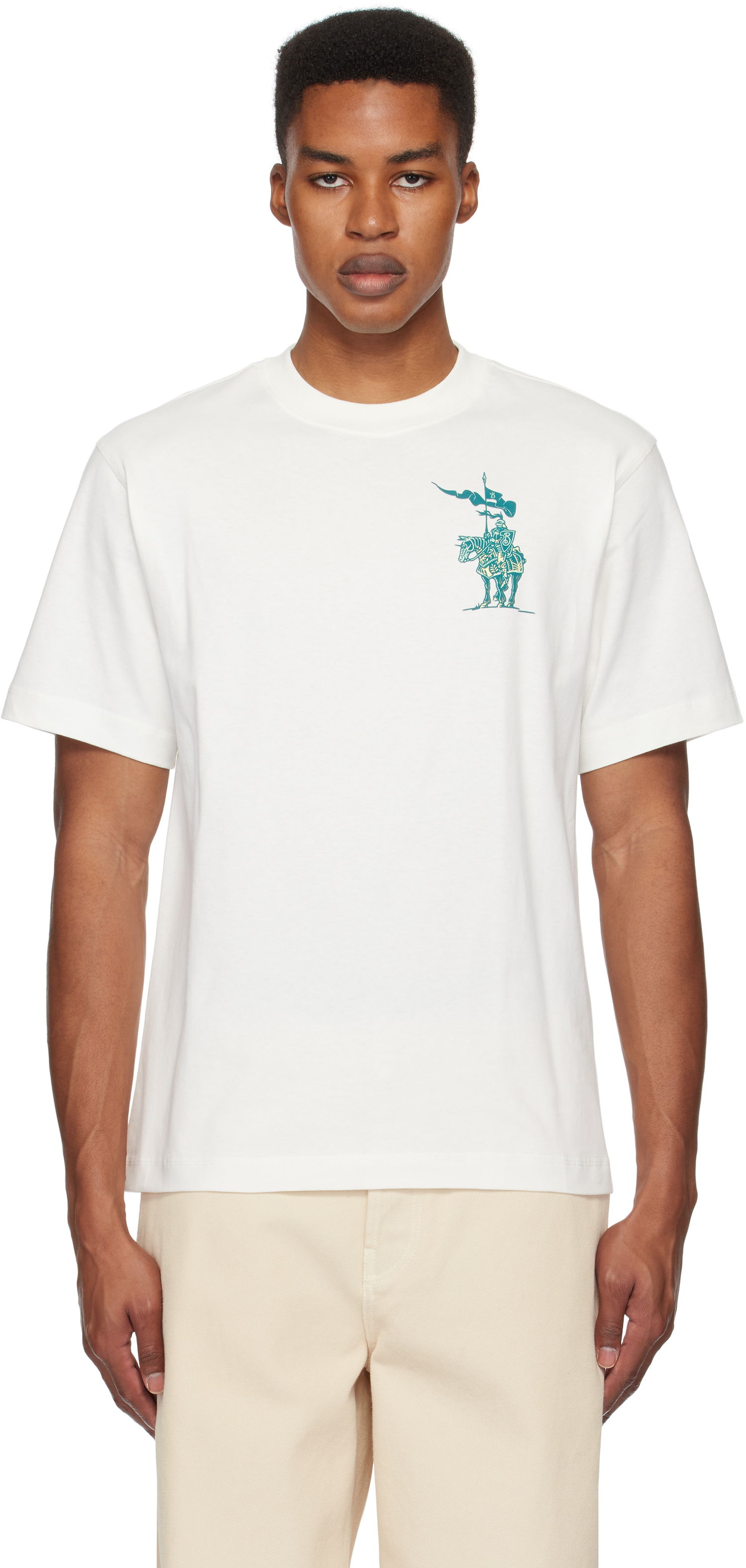 Majica kratkih rukava Burberry Cotton T-Shirt With Print Bijela | 8102451, 0