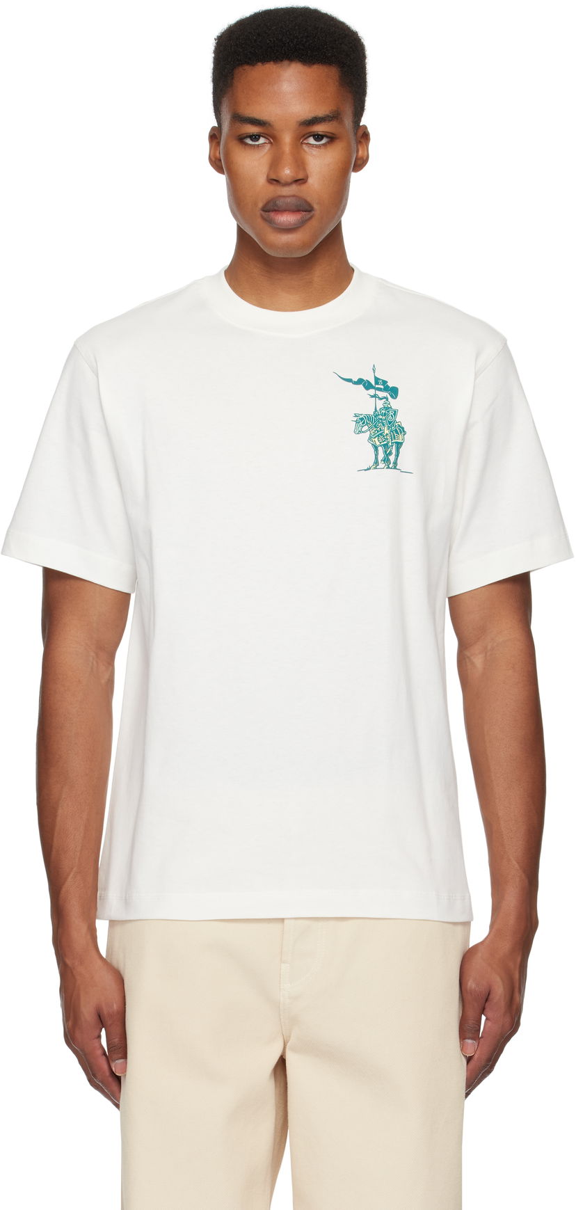 Majica kratkih rukava Burberry Cotton T-Shirt With Print Bijela | 8102451