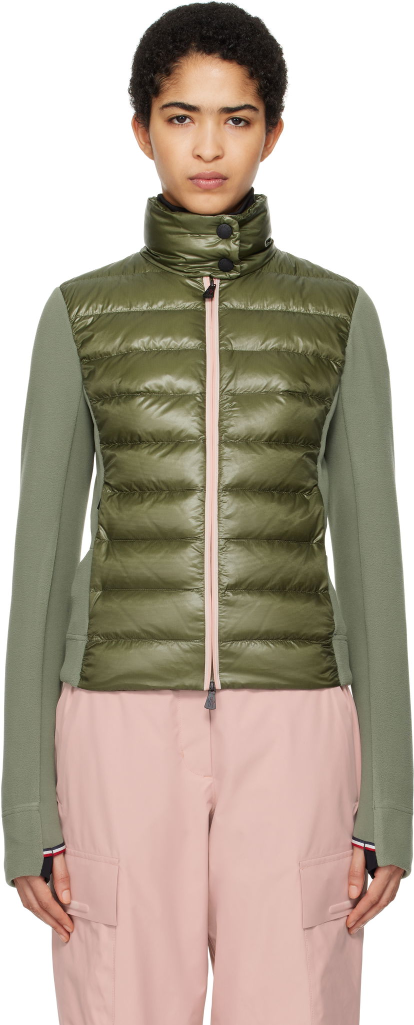 Pernata jakna Moncler Moncler Grenoble Padded Zip-Up Down Jacket Zelena | J20988G0001980093