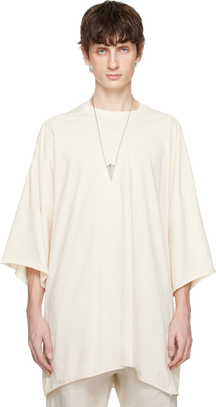 Majica kratkih rukava Rick Owens Rick Owens Hollywood Tommy T-Shirt Bež | RU01E5283 JNC