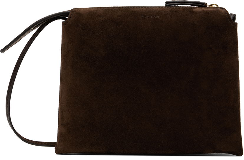 Ručna torbica The Row The Row Nu Mini Twin Suede Bag Smeđa | W1236-L25