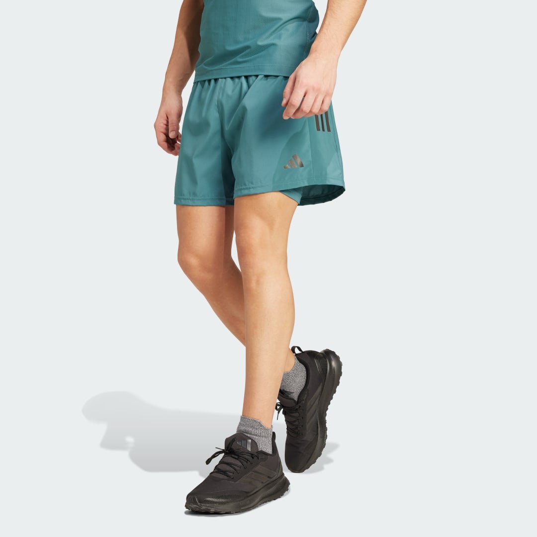 Kratke hlače adidas Performance Own the Run CLIMACOOL 2-in-1 Running Shorts Zelena | JW9701, 0