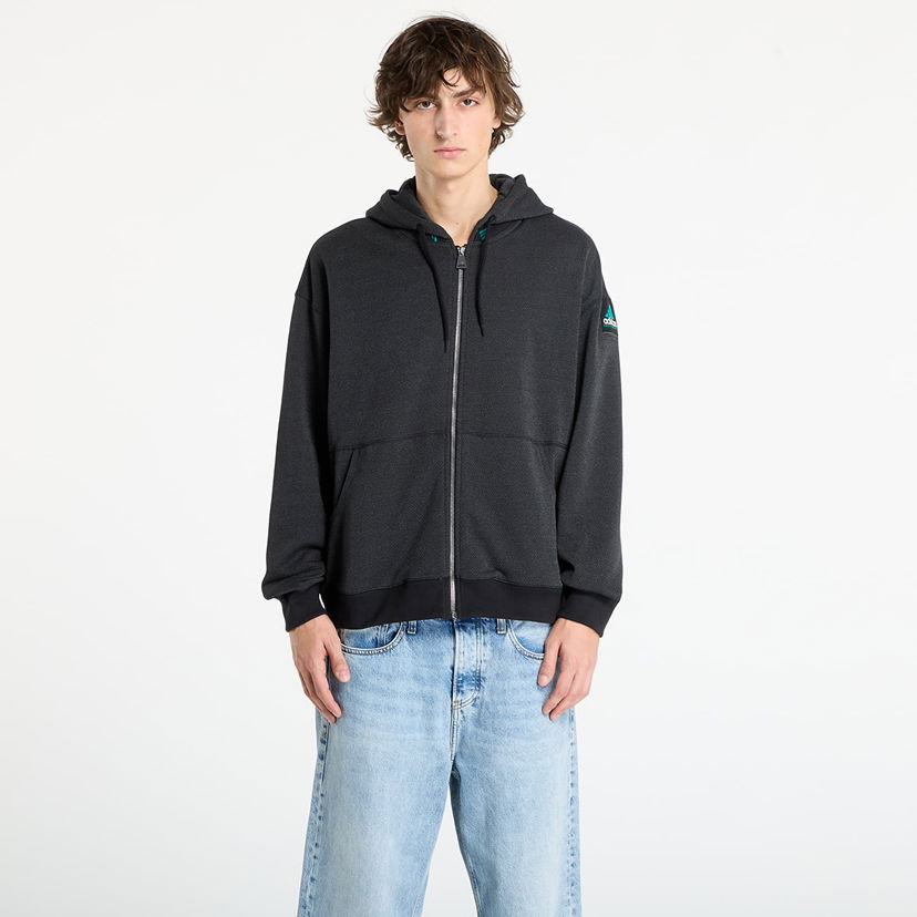 Dukserice adidas Originals Equipment Reflective Full-Zip Hoodie Crna | JX1460