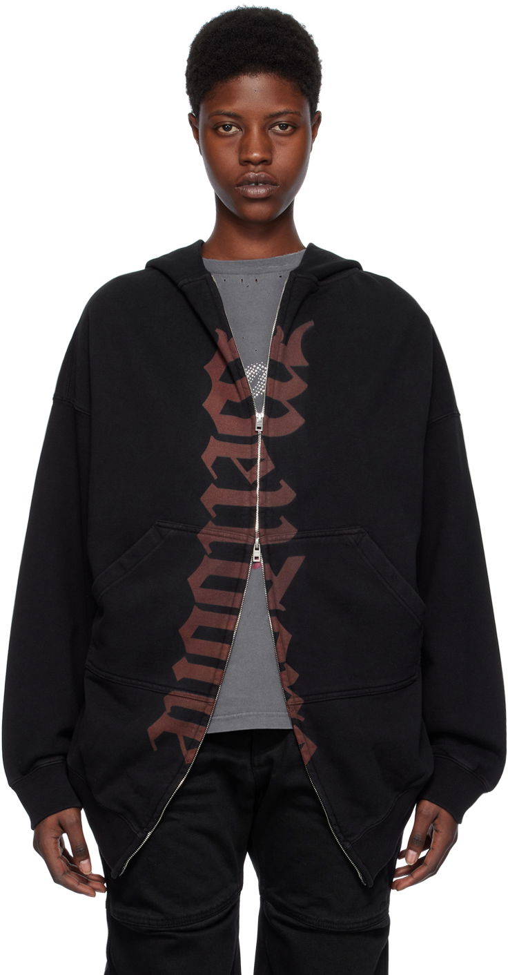Dukserice We11done Printed Hoodie by Crna | WD-TJ0-24-812-U-BK