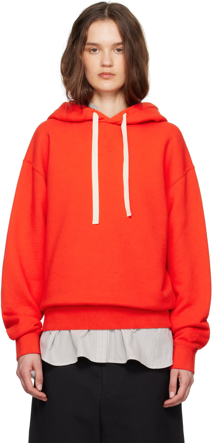 Dukserice Jil Sander Jil Sander Drawstring Hoodie Crvena | J40GU0121_J20295