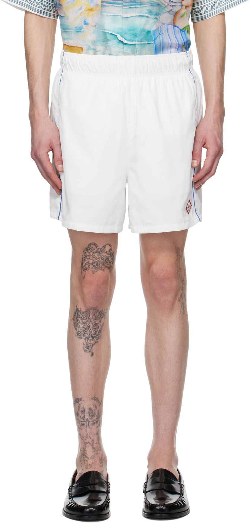 Kupaći kostimi Casablanca Casablanca Midnight Acropolis Windbreaker Shorts Bijela | MPS25-TR-029-01