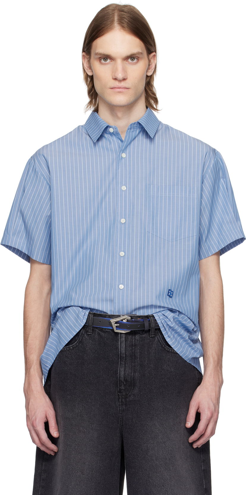 Košulja ADER ERROR ADER error TRS Tag Half Sleeve Shirt Plava | BN42FYSH0202ST