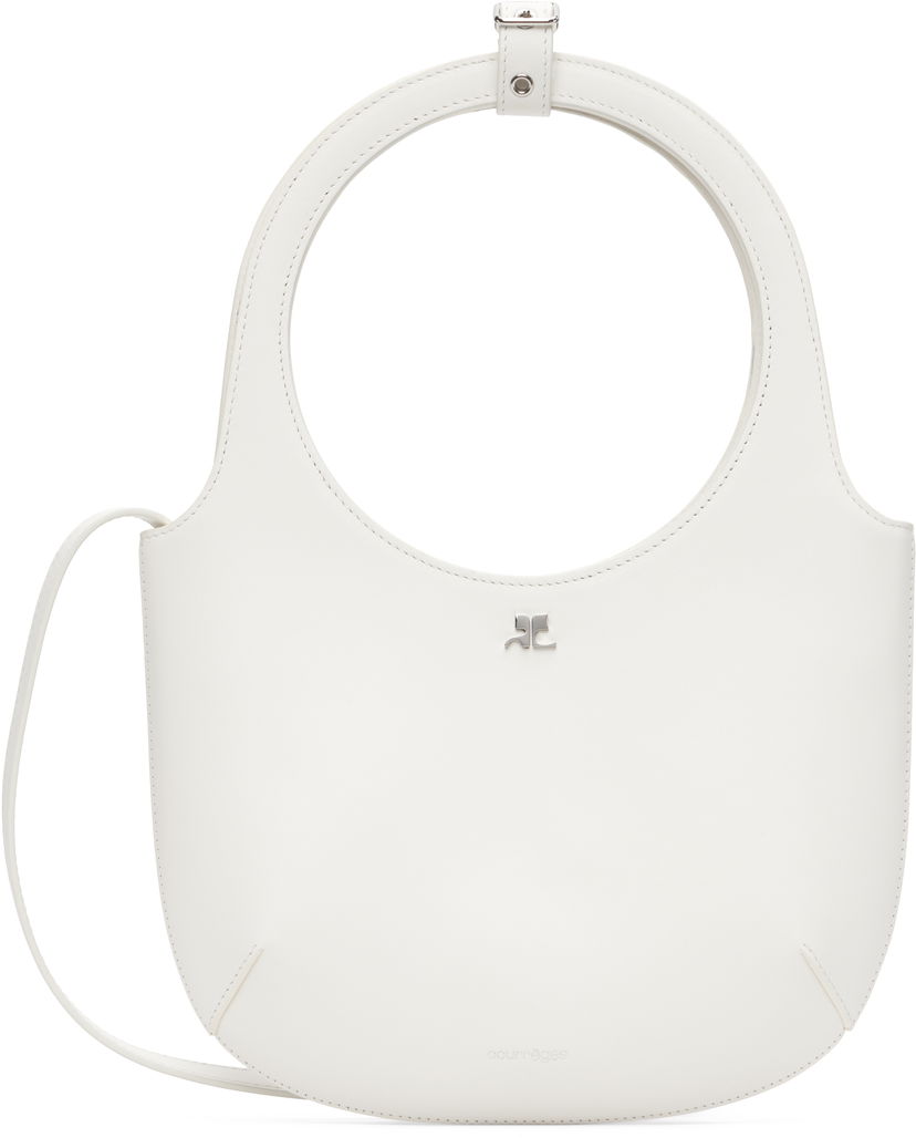 Torba za rame Courrèges Courrèges Holy Leather Shoulder Bag Bijela | 325GSA102CR0065