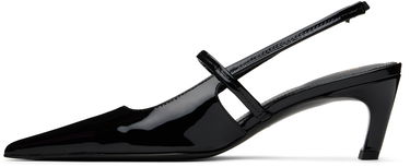 Tenisice i cipele TOTEME Sharp Patent Slingback Heels Crna | 251-WAS821-LE0091, 2