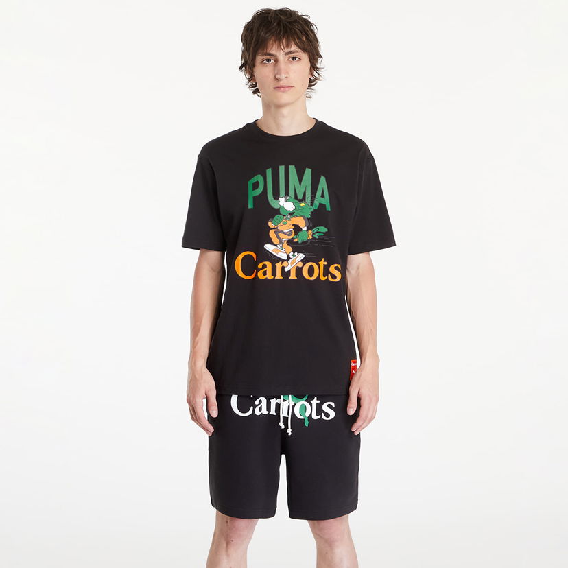 Majica kratkih rukava Puma Carrots x Graphic Tee Black Crna | 62744301