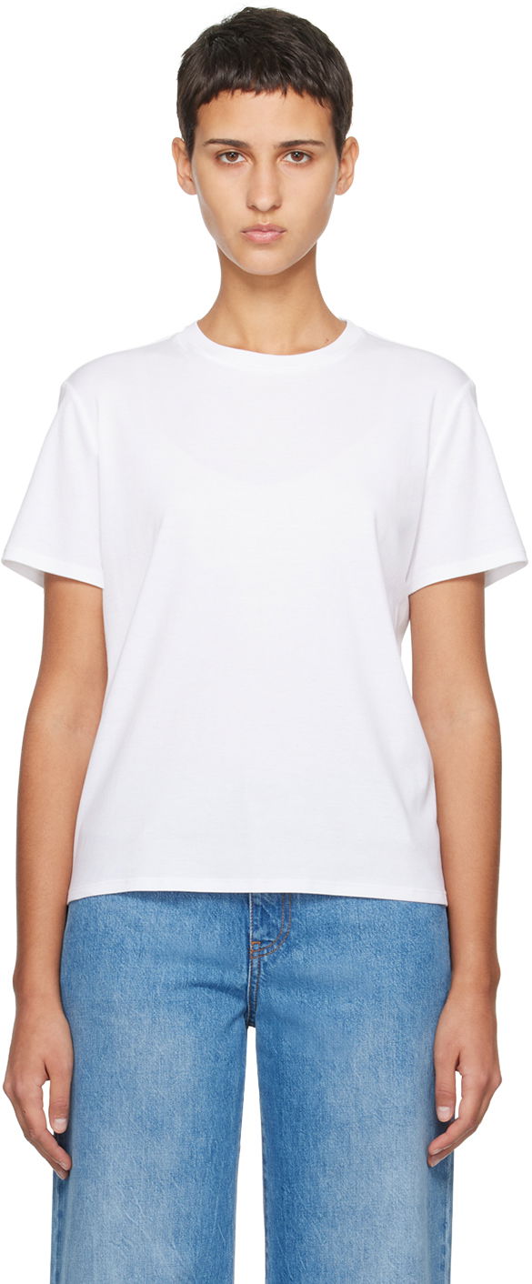 Majica kratkih rukava The Row Wesler Classic T-Shirt Bijela | 852-F911