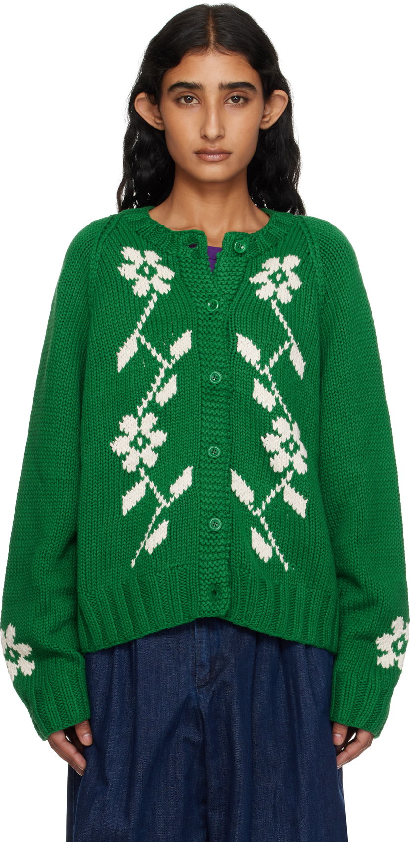Džemper YMC YMC Atomic Knit Cardigan Zelena | Q8YMD