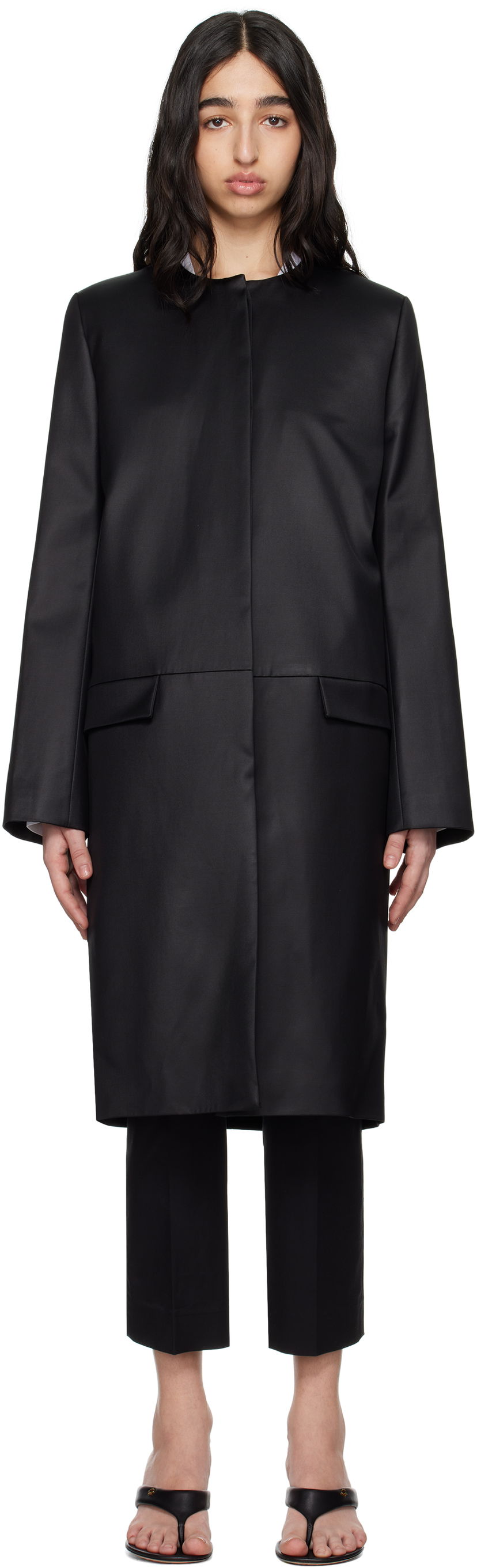 Kaputi TOTEME TOTEME Chintz Coat Crna | 252-WRO0208-FB0390