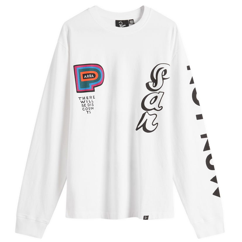 Majica kratkih rukava By Parra Parra Long Sleeve T-Shirt There Will Be Discounts Bijela | 53430-WHT