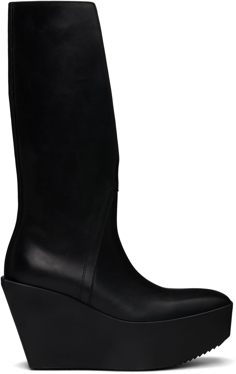 Odjeća Rick Owens Rick Owens Hollywood Sliver Platform Winged Kowboys Tall Boots Crna | RP01E7833 LOO