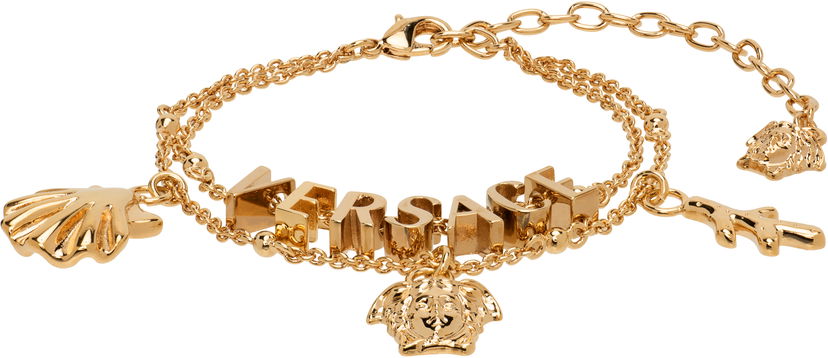 Narukvica Versace Versace Icons De La Mer Gold-Tone Charm Bracelet Metalik | 1020565_1A00620