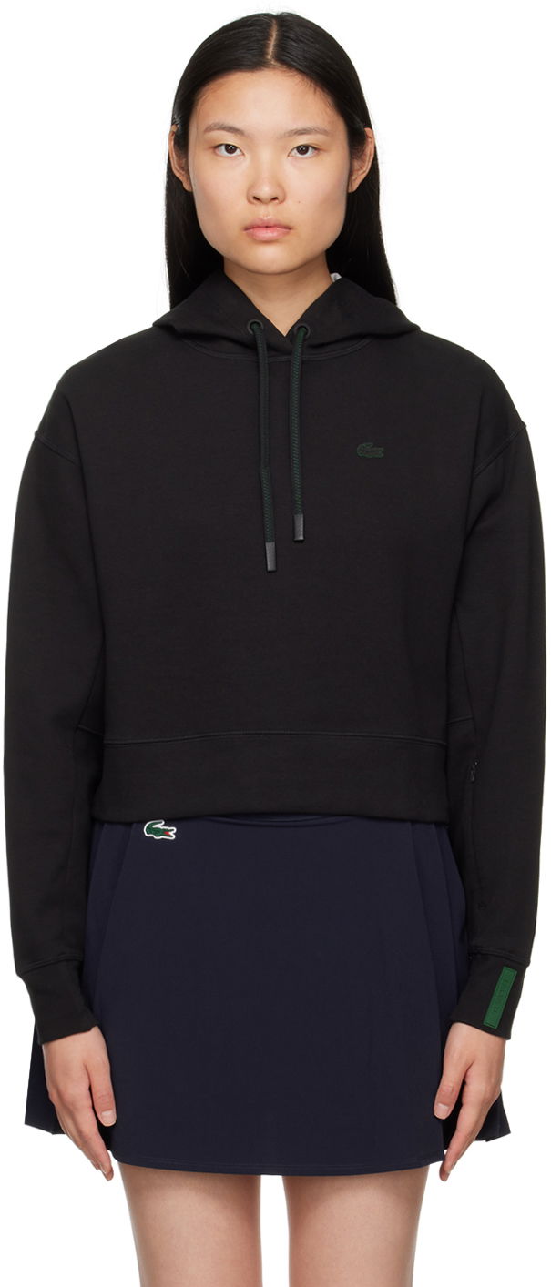 Dukserice Lacoste Vent Cropped Hoodie Crna | SF0281_031