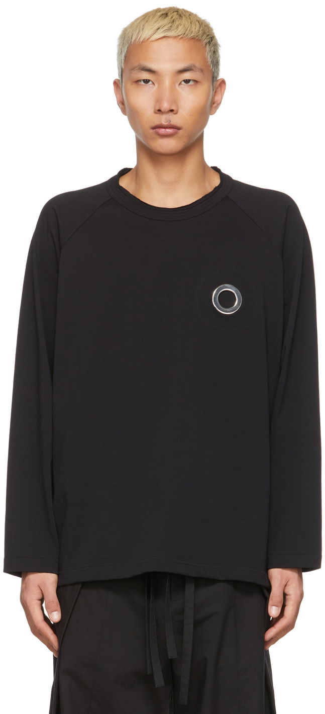 Majica kratkih rukava Craig Green Eyelet Long Sleeve T-Shirt Crna | CGSS22CJETSS03