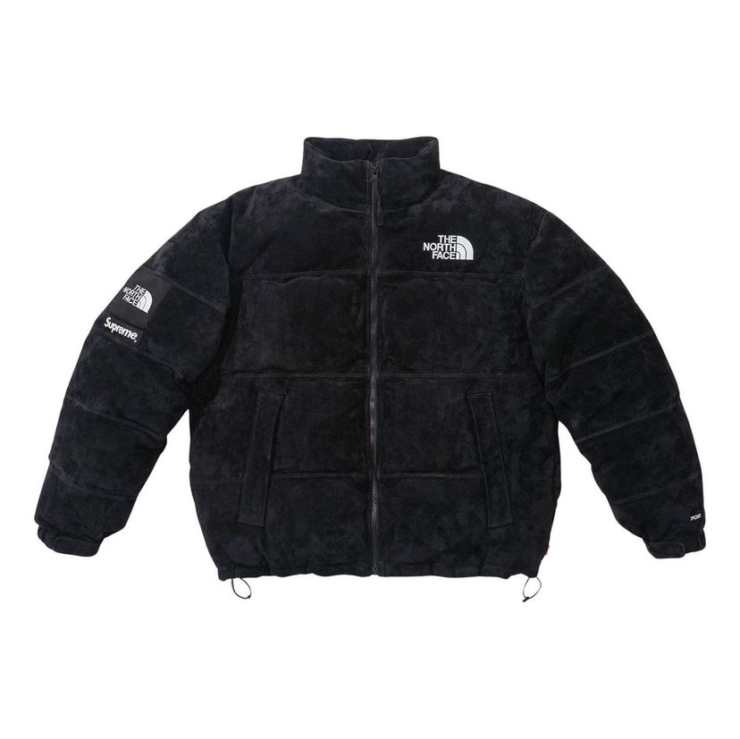 Pernata jakna Supreme North Face Suede Nuptse Jacket Crna | SUP-FW23-213