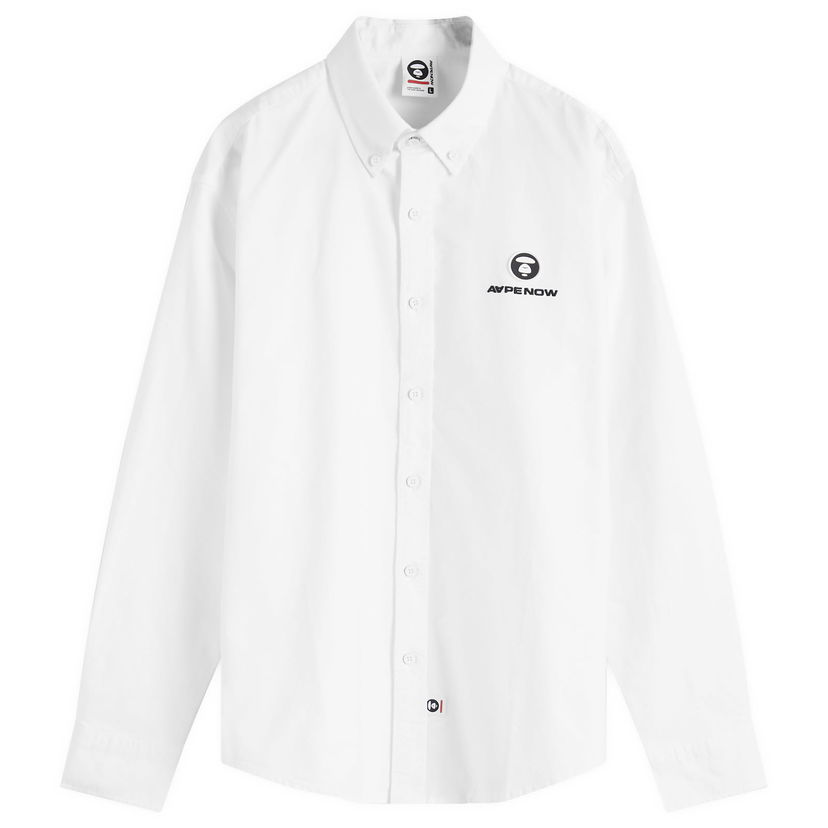 Košulja AAPE by A Bathing Ape AAPE Now Oxford Shirt, Size Large Bijela | AAPSTM8495XXNWHX