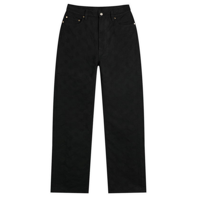 Jeans Casablanca Denim Straight Leg Monogram Jeans Crna | M-AW25-TR-330-01