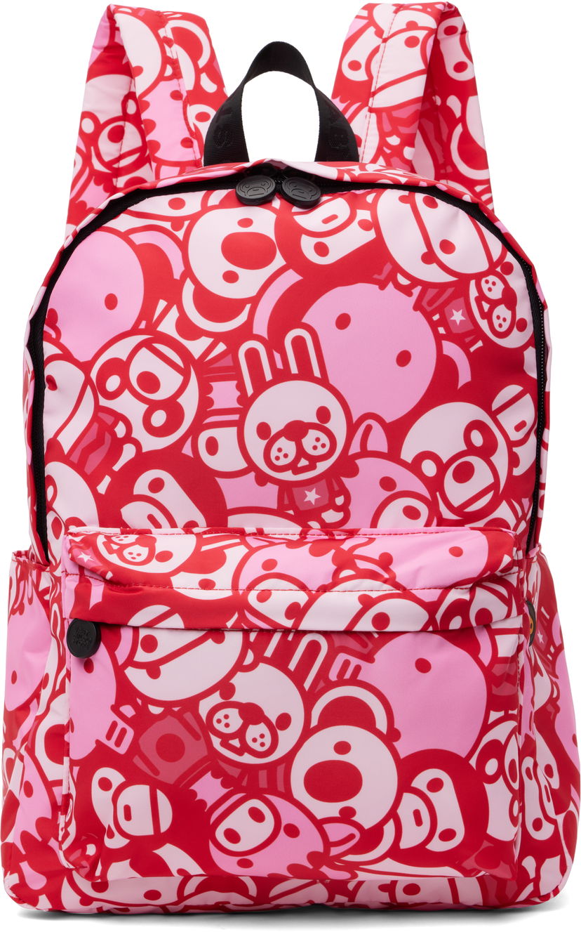 Ruksak BAPE A Bathing Ape ABC Milo All Friends Medium Backpack Crvena | 0MXBGW4274XXO