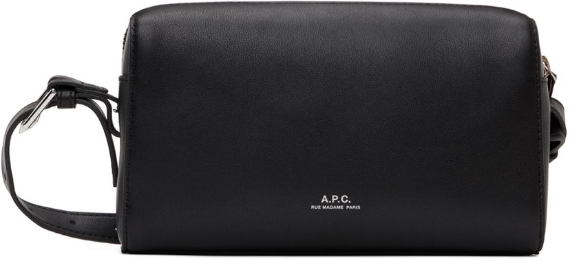 Torba za rame A.P.C. Leather Camera Bag Crna | PUAAT-H61821
