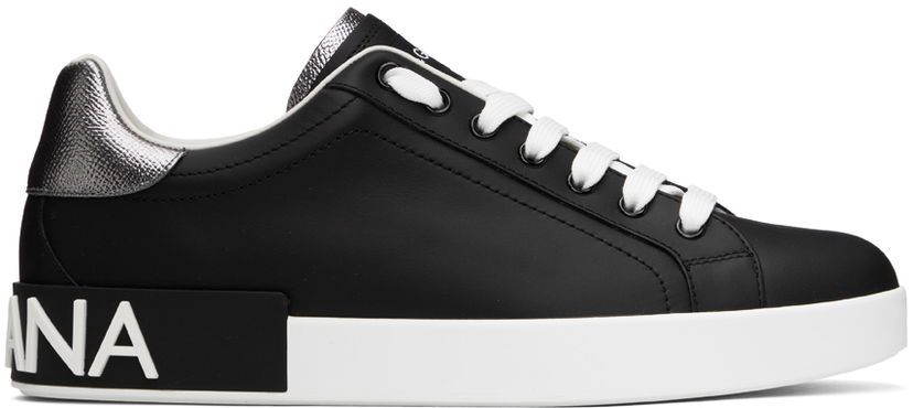 Tenisice i cipele Dolce & Gabbana Black Portofino Sneakers Crna | CS2216AH527